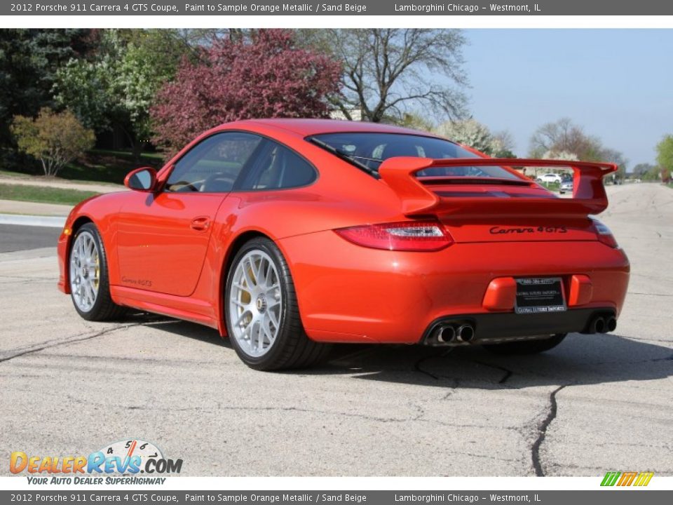 Paint to Sample Orange Metallic 2012 Porsche 911 Carrera 4 GTS Coupe Photo #3