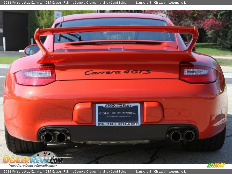 2012 Porsche 911 Carrera 4 GTS Coupe Paint to Sample Orange Metallic / Sand Beige Photo #4