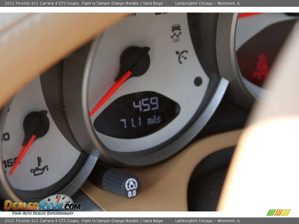 2012 Porsche 911 Carrera 4 GTS Coupe Paint to Sample Orange Metallic / Sand Beige Photo #15