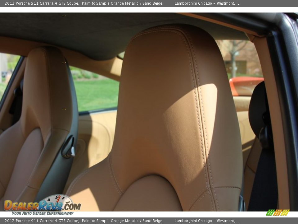 2012 Porsche 911 Carrera 4 GTS Coupe Paint to Sample Orange Metallic / Sand Beige Photo #16