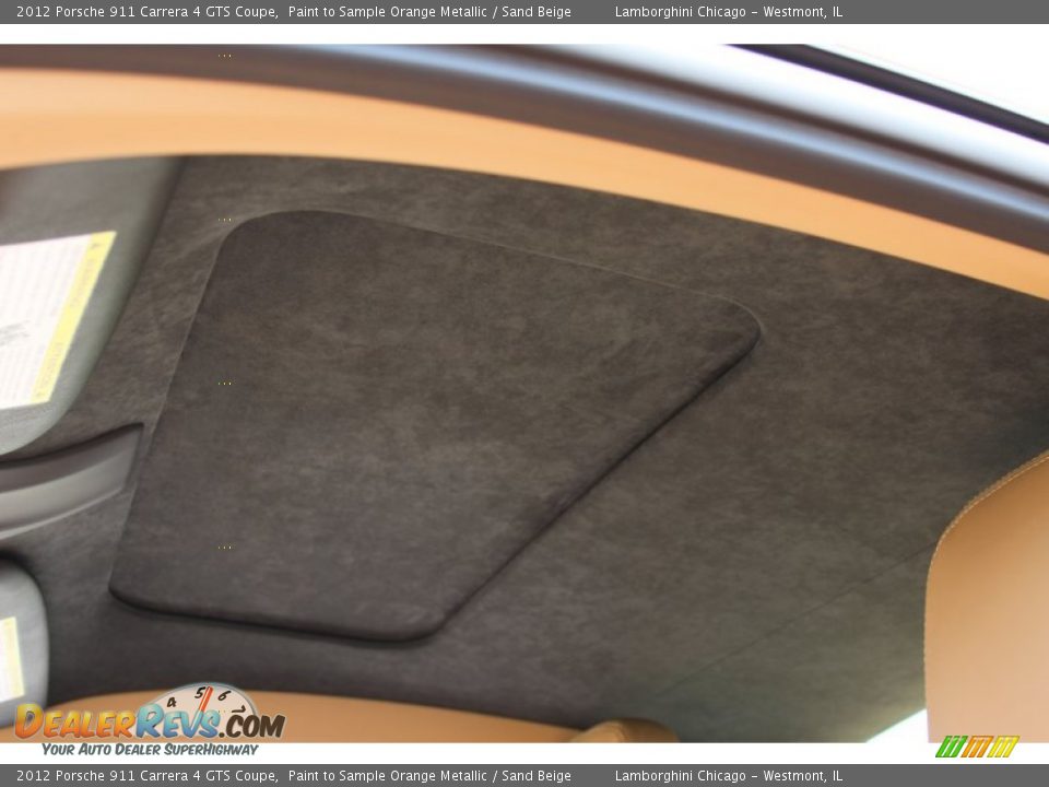 2012 Porsche 911 Carrera 4 GTS Coupe Paint to Sample Orange Metallic / Sand Beige Photo #17