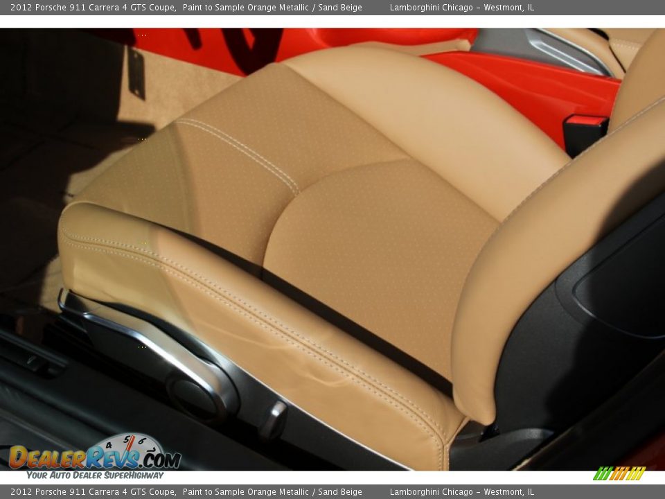 2012 Porsche 911 Carrera 4 GTS Coupe Paint to Sample Orange Metallic / Sand Beige Photo #18