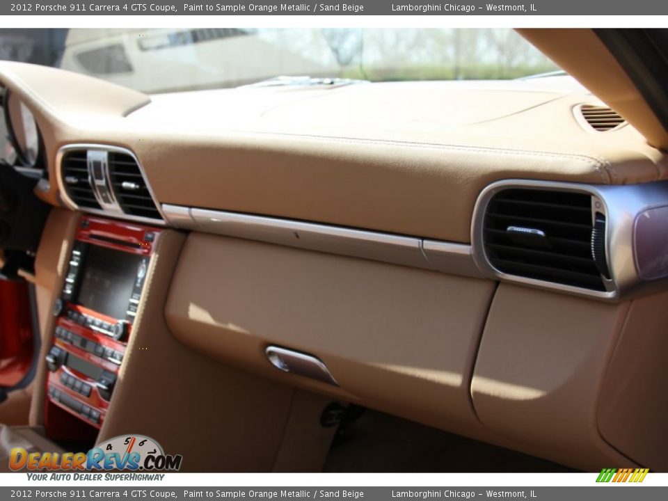 2012 Porsche 911 Carrera 4 GTS Coupe Paint to Sample Orange Metallic / Sand Beige Photo #25