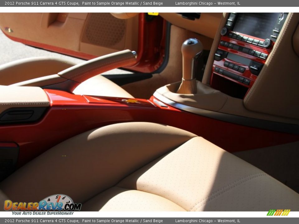 2012 Porsche 911 Carrera 4 GTS Coupe Paint to Sample Orange Metallic / Sand Beige Photo #26