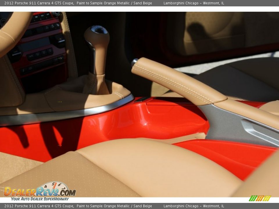 2012 Porsche 911 Carrera 4 GTS Coupe Paint to Sample Orange Metallic / Sand Beige Photo #27