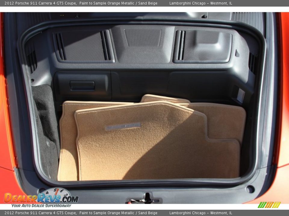 2012 Porsche 911 Carrera 4 GTS Coupe Paint to Sample Orange Metallic / Sand Beige Photo #31