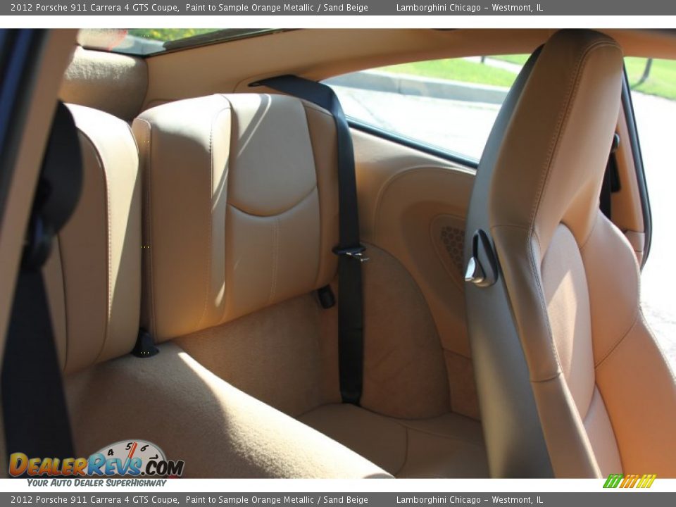 2012 Porsche 911 Carrera 4 GTS Coupe Paint to Sample Orange Metallic / Sand Beige Photo #33