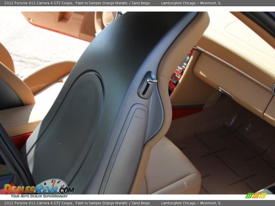 2012 Porsche 911 Carrera 4 GTS Coupe Paint to Sample Orange Metallic / Sand Beige Photo #35