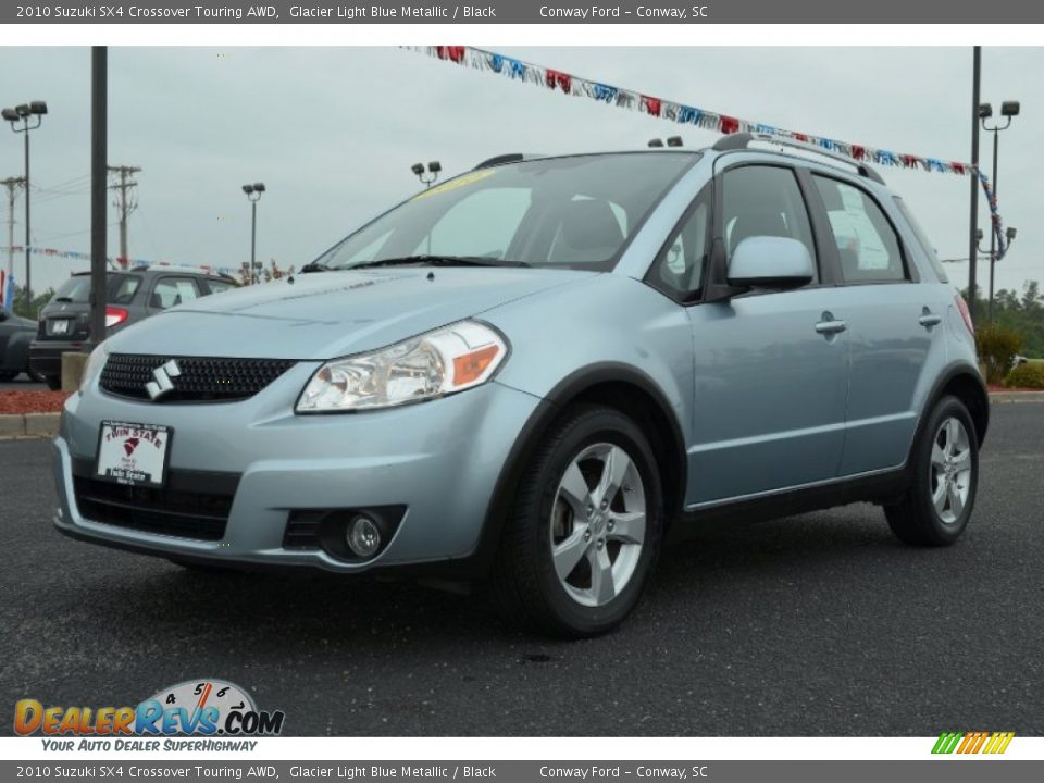 2010 Suzuki SX4 Crossover Touring AWD Glacier Light Blue Metallic / Black Photo #1