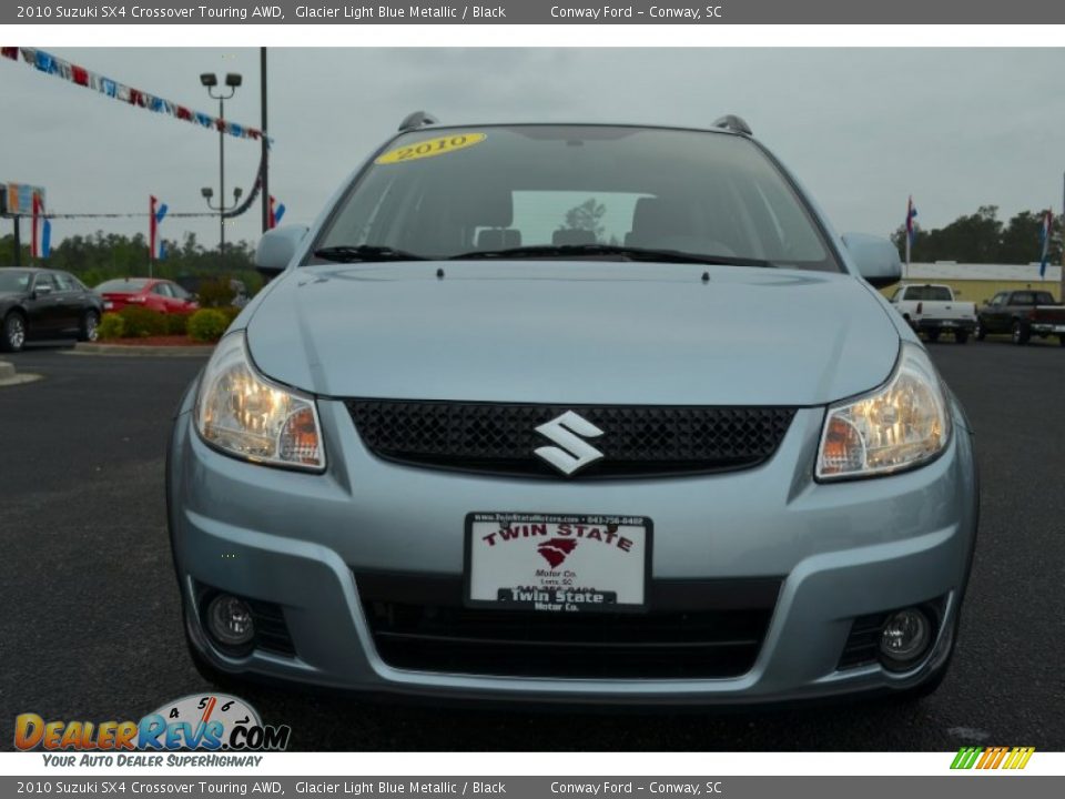 2010 Suzuki SX4 Crossover Touring AWD Glacier Light Blue Metallic / Black Photo #2