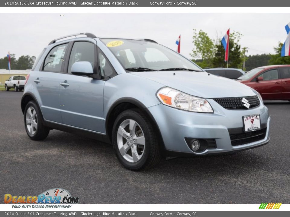 2010 Suzuki SX4 Crossover Touring AWD Glacier Light Blue Metallic / Black Photo #3