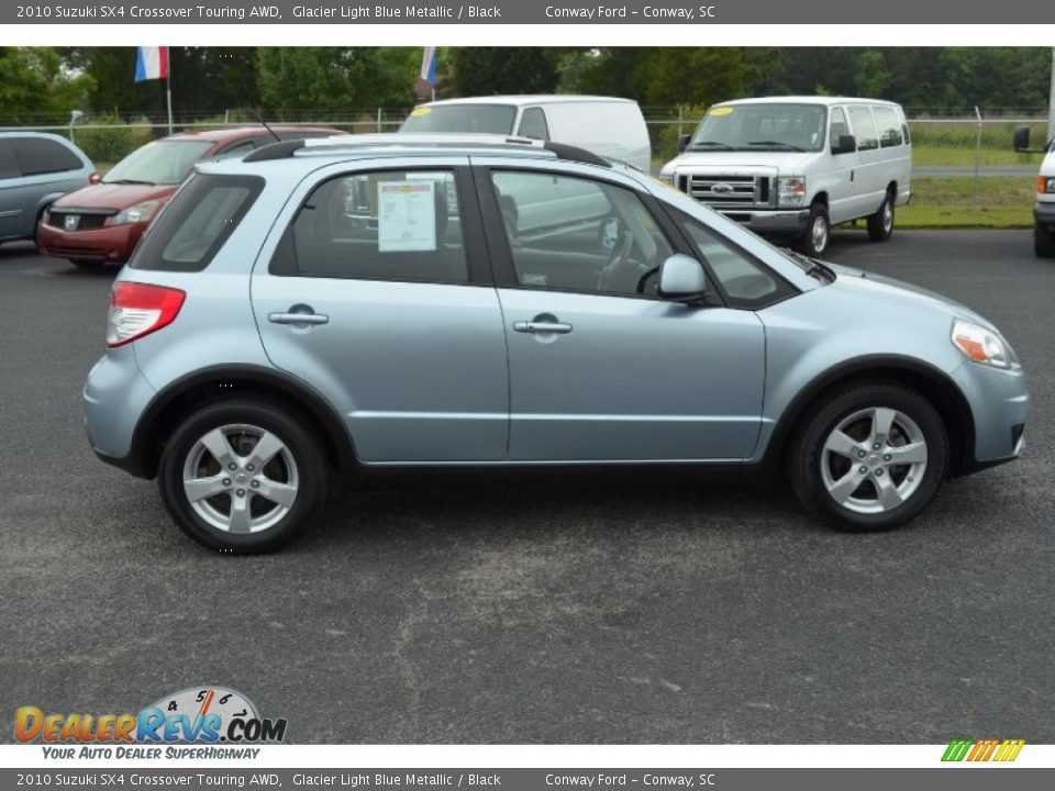 2010 Suzuki SX4 Crossover Touring AWD Glacier Light Blue Metallic / Black Photo #4