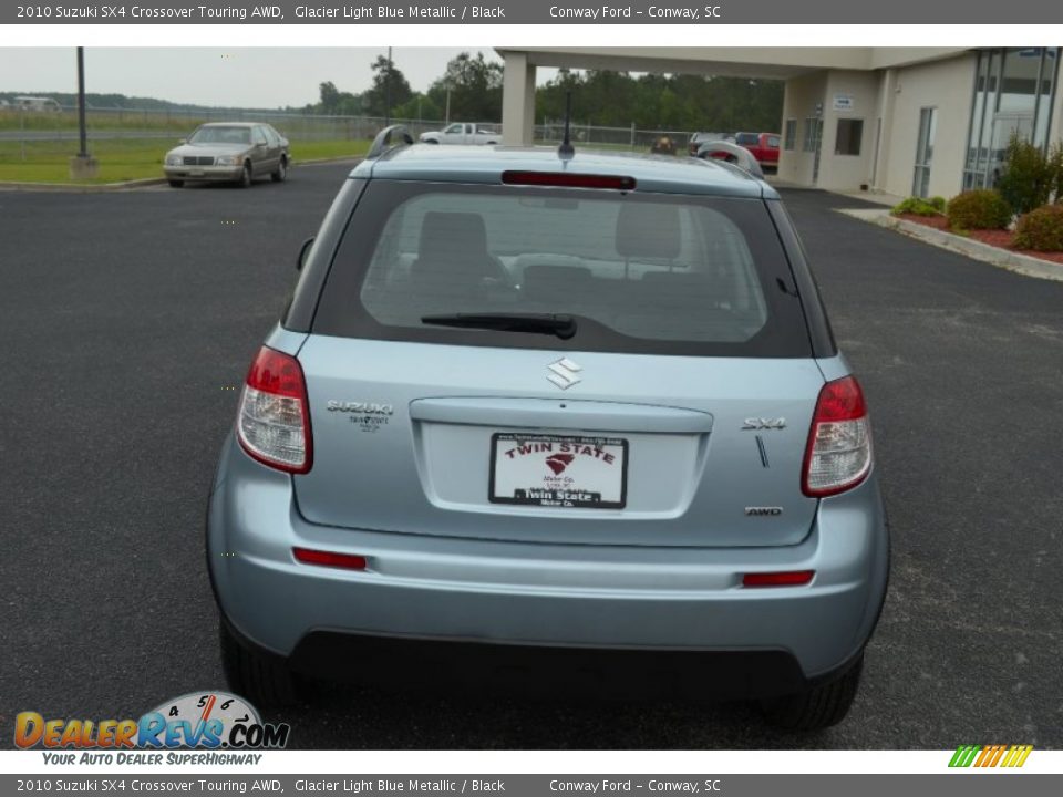 2010 Suzuki SX4 Crossover Touring AWD Glacier Light Blue Metallic / Black Photo #6