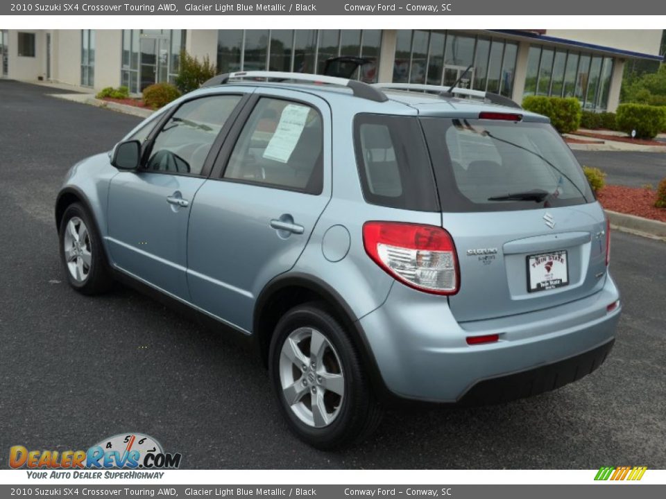 2010 Suzuki SX4 Crossover Touring AWD Glacier Light Blue Metallic / Black Photo #7