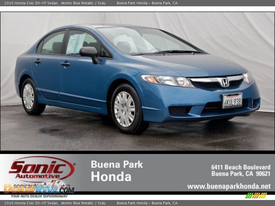 2010 Honda Civic DX-VP Sedan Atomic Blue Metallic / Gray Photo #1