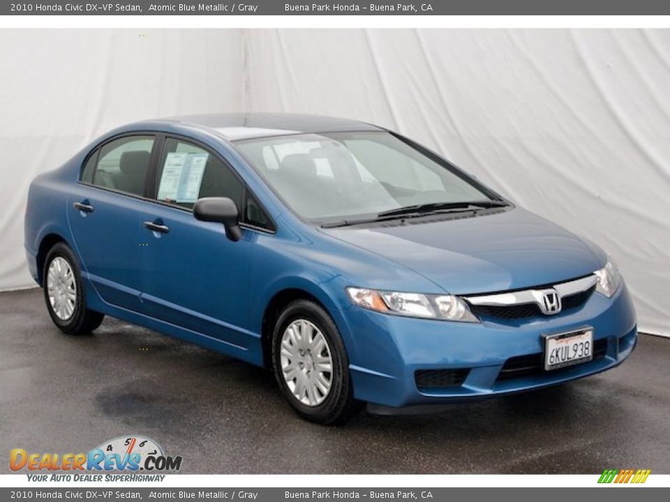 2010 Honda Civic DX-VP Sedan Atomic Blue Metallic / Gray Photo #6