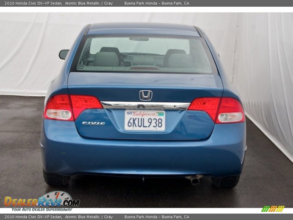 2010 Honda Civic DX-VP Sedan Atomic Blue Metallic / Gray Photo #9