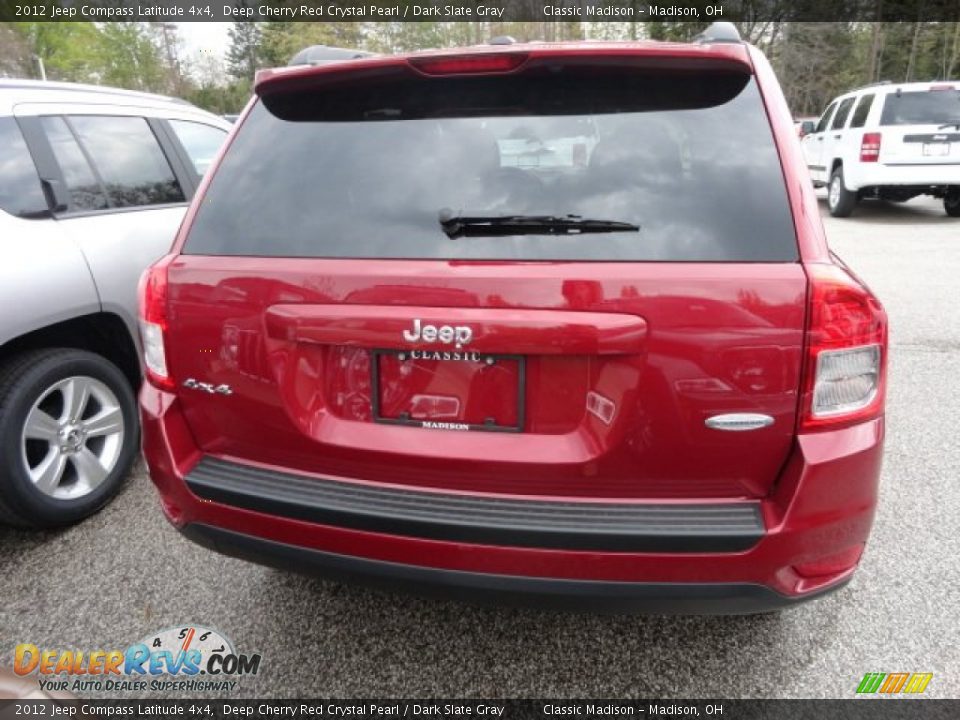 2012 Jeep Compass Latitude 4x4 Deep Cherry Red Crystal Pearl / Dark Slate Gray Photo #4