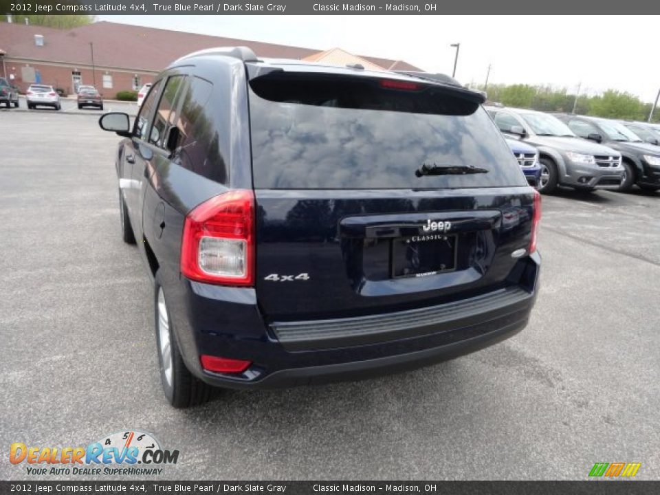 2012 Jeep Compass Latitude 4x4 True Blue Pearl / Dark Slate Gray Photo #3