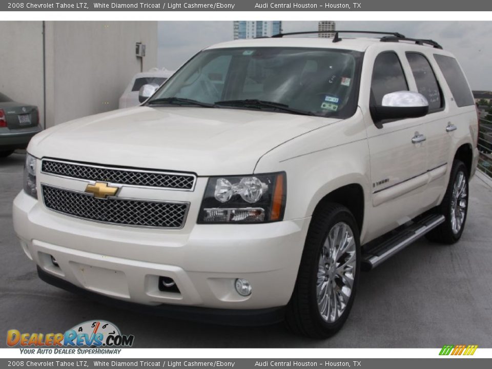 2008 Chevrolet Tahoe LTZ White Diamond Tricoat / Light Cashmere/Ebony Photo #3