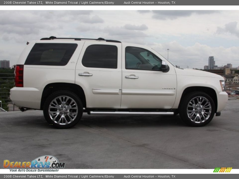 2008 Chevrolet Tahoe LTZ White Diamond Tricoat / Light Cashmere/Ebony Photo #8