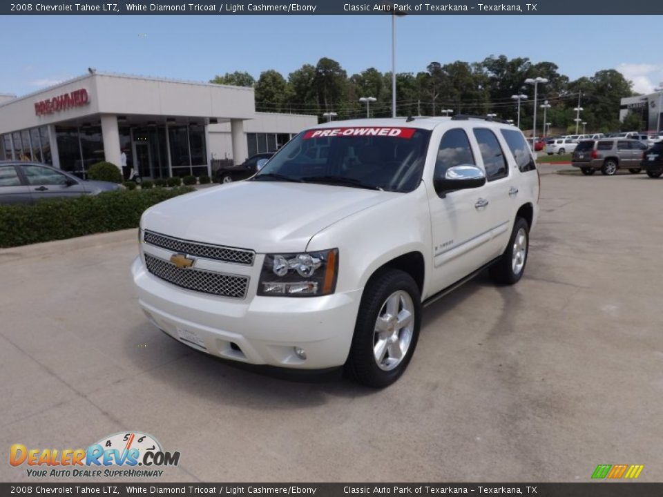 2008 Chevrolet Tahoe LTZ White Diamond Tricoat / Light Cashmere/Ebony Photo #1