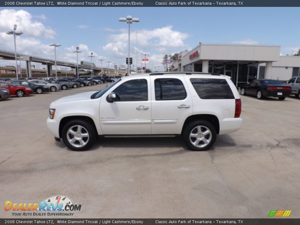2008 Chevrolet Tahoe LTZ White Diamond Tricoat / Light Cashmere/Ebony Photo #2