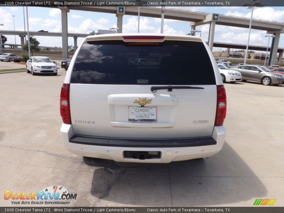 2008 Chevrolet Tahoe LTZ White Diamond Tricoat / Light Cashmere/Ebony Photo #4