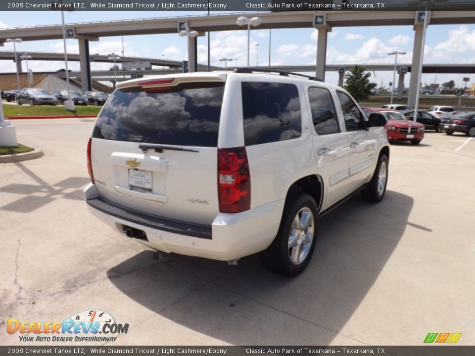 2008 Chevrolet Tahoe LTZ White Diamond Tricoat / Light Cashmere/Ebony Photo #5