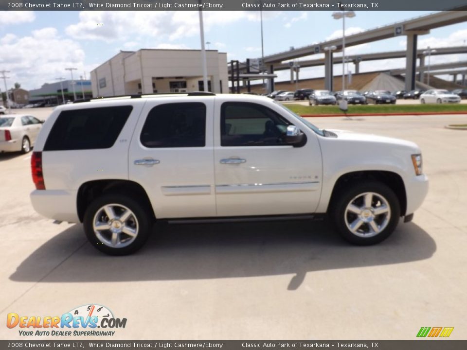 2008 Chevrolet Tahoe LTZ White Diamond Tricoat / Light Cashmere/Ebony Photo #6
