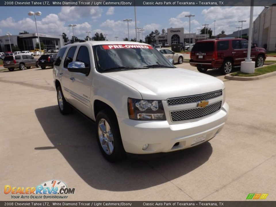 2008 Chevrolet Tahoe LTZ White Diamond Tricoat / Light Cashmere/Ebony Photo #7