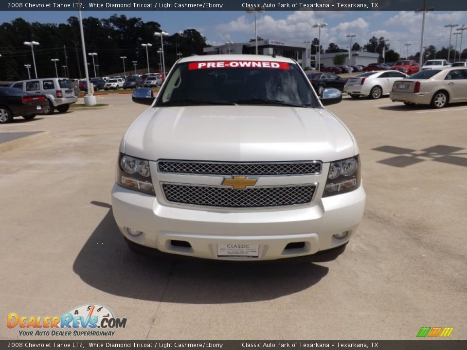 2008 Chevrolet Tahoe LTZ White Diamond Tricoat / Light Cashmere/Ebony Photo #8