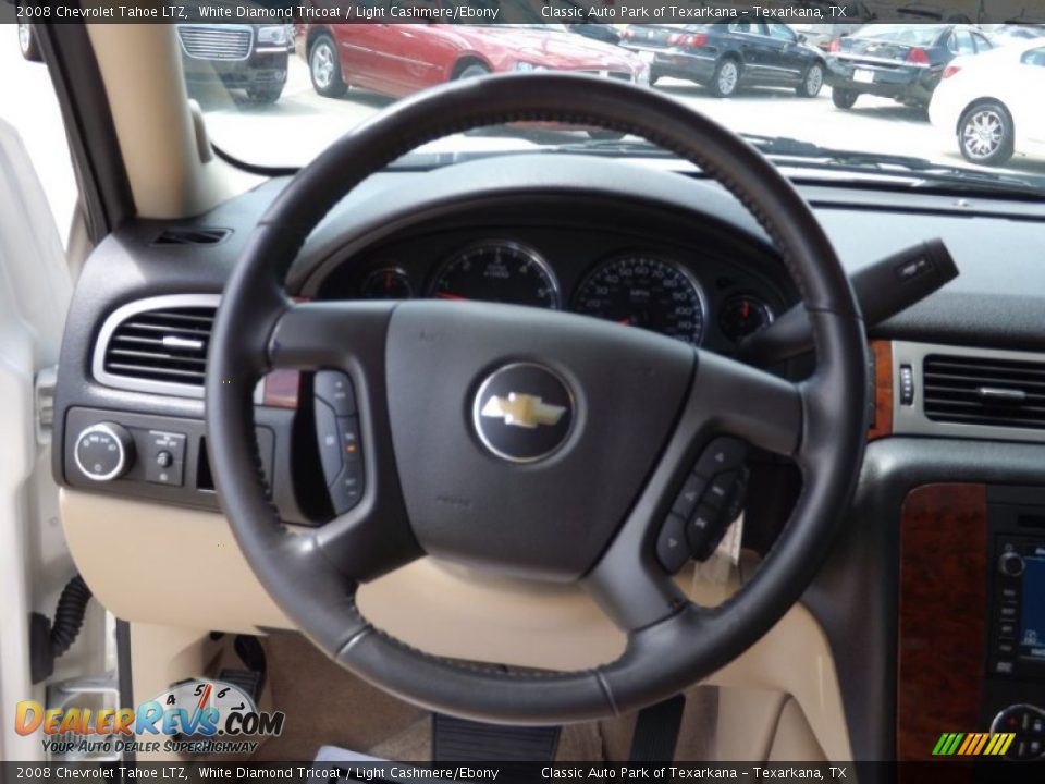 2008 Chevrolet Tahoe LTZ White Diamond Tricoat / Light Cashmere/Ebony Photo #10