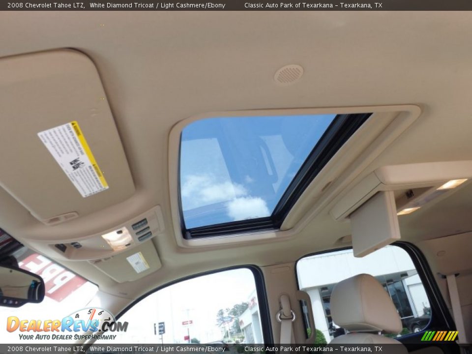 2008 Chevrolet Tahoe LTZ White Diamond Tricoat / Light Cashmere/Ebony Photo #12
