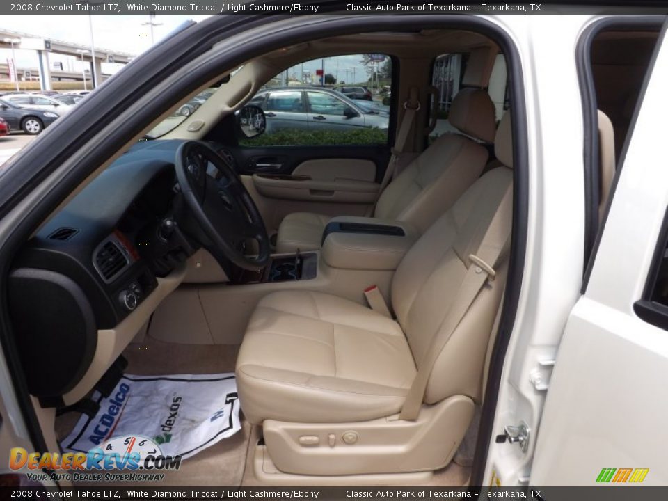 2008 Chevrolet Tahoe LTZ White Diamond Tricoat / Light Cashmere/Ebony Photo #14
