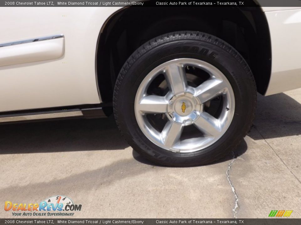 2008 Chevrolet Tahoe LTZ White Diamond Tricoat / Light Cashmere/Ebony Photo #23