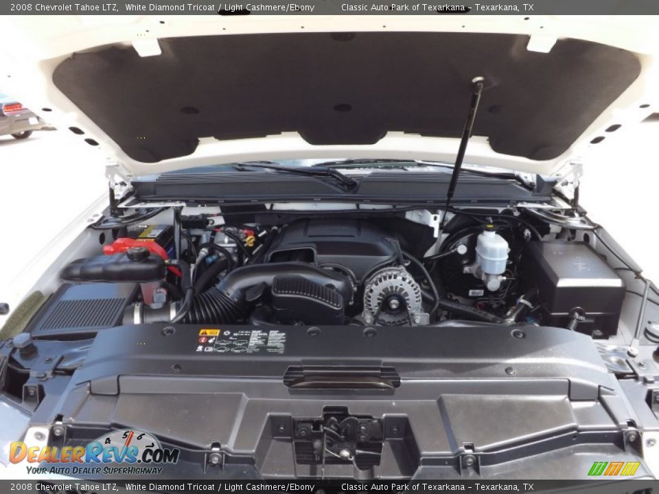 2008 Chevrolet Tahoe LTZ White Diamond Tricoat / Light Cashmere/Ebony Photo #25