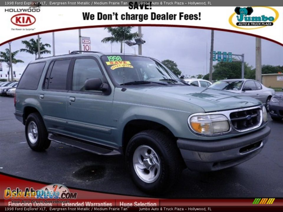 1998 Ford Explorer XLT Evergreen Frost Metallic / Medium Prairie Tan Photo #1