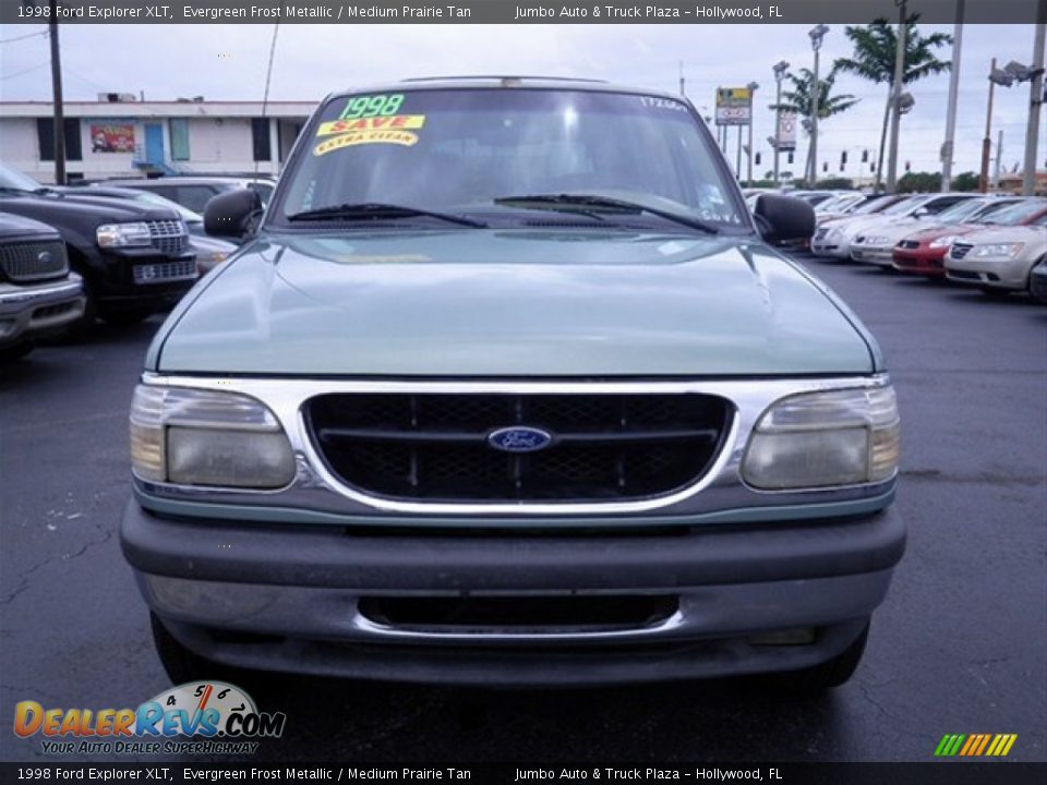 1998 Ford Explorer XLT Evergreen Frost Metallic / Medium Prairie Tan Photo #3