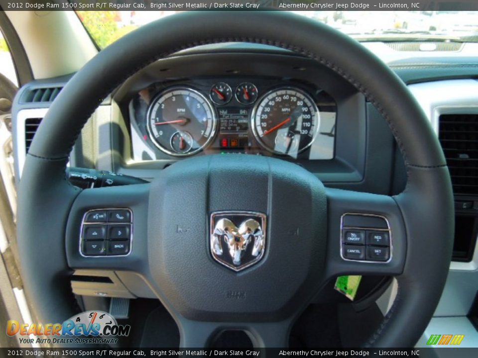 2012 Dodge Ram 1500 Sport R/T Regular Cab Bright Silver Metallic / Dark Slate Gray Photo #13