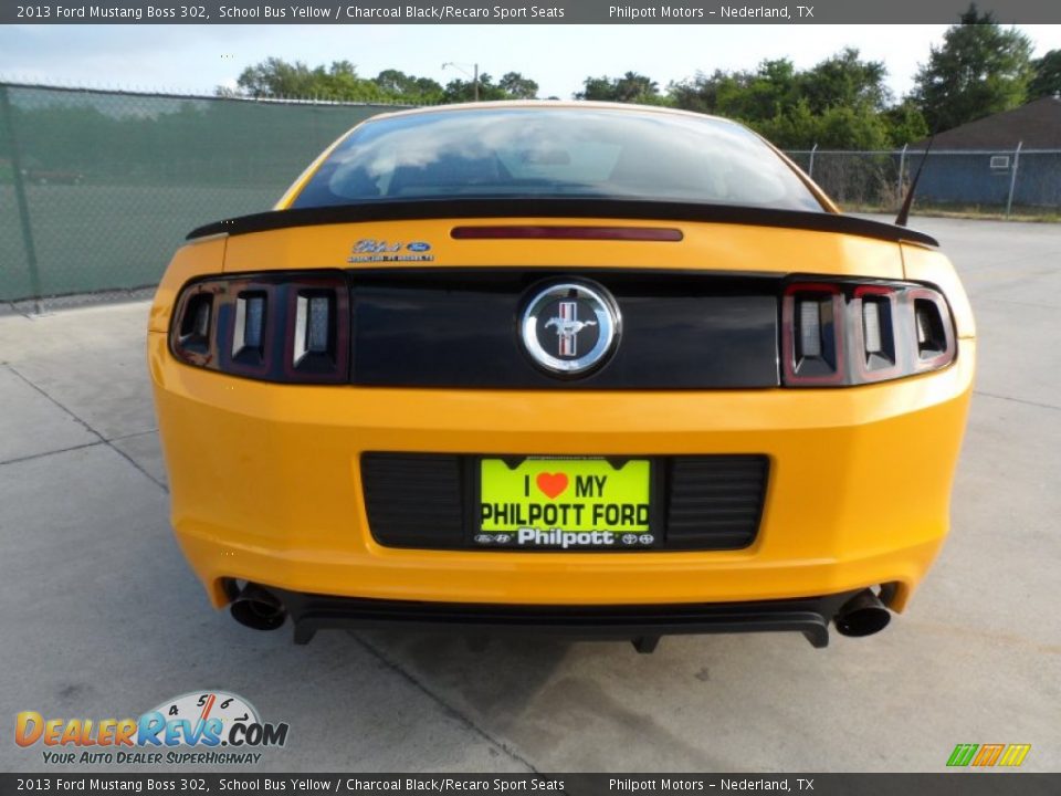 2013 Ford Mustang Boss 302 School Bus Yellow / Charcoal Black/Recaro Sport Seats Photo #4