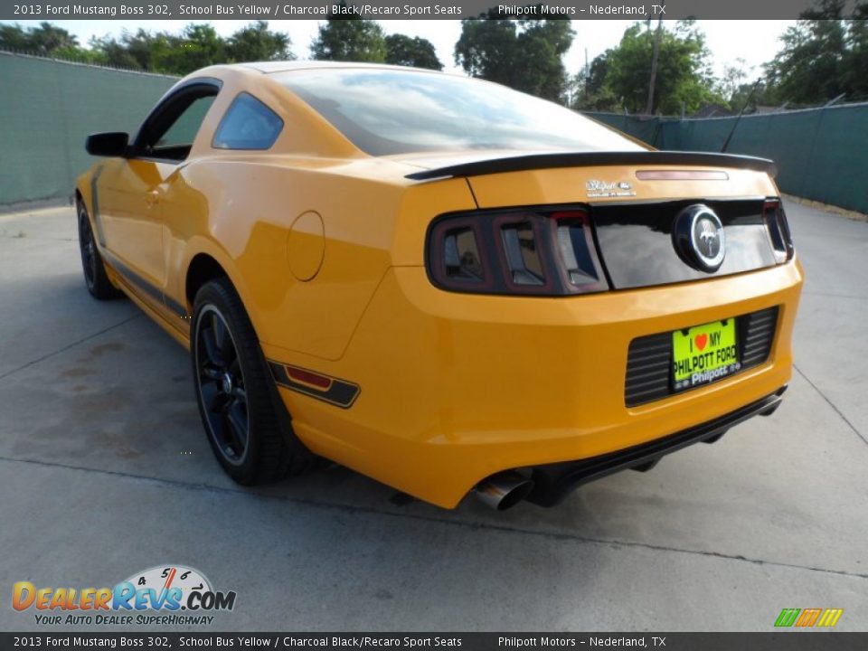 2013 Ford Mustang Boss 302 School Bus Yellow / Charcoal Black/Recaro Sport Seats Photo #5