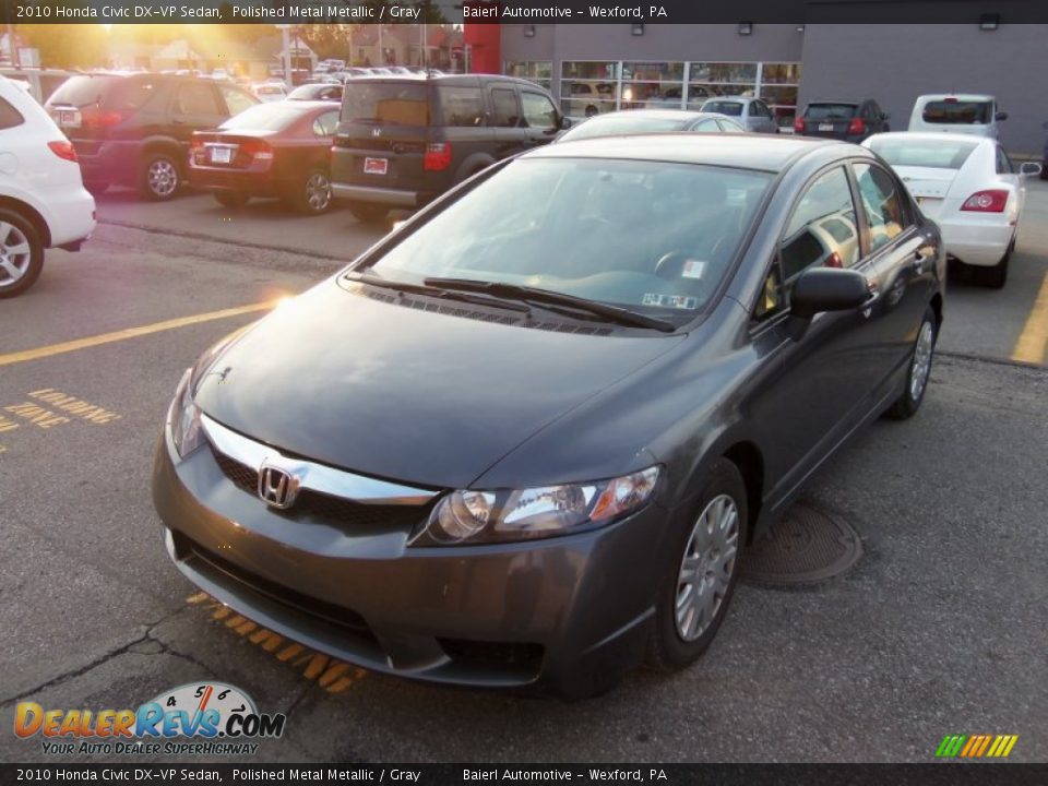 2010 Honda Civic DX-VP Sedan Polished Metal Metallic / Gray Photo #2