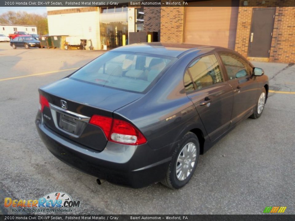 2010 Honda Civic DX-VP Sedan Polished Metal Metallic / Gray Photo #3