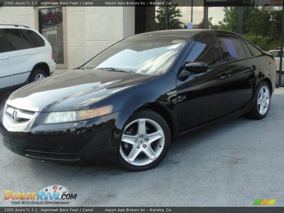 2005 Acura TL 3.2 Nighthawk Black Pearl / Camel Photo #3