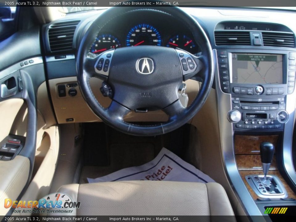 2005 Acura TL 3.2 Nighthawk Black Pearl / Camel Photo #11