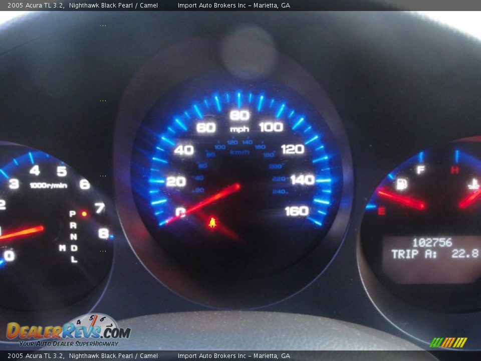 2005 Acura TL 3.2 Nighthawk Black Pearl / Camel Photo #13