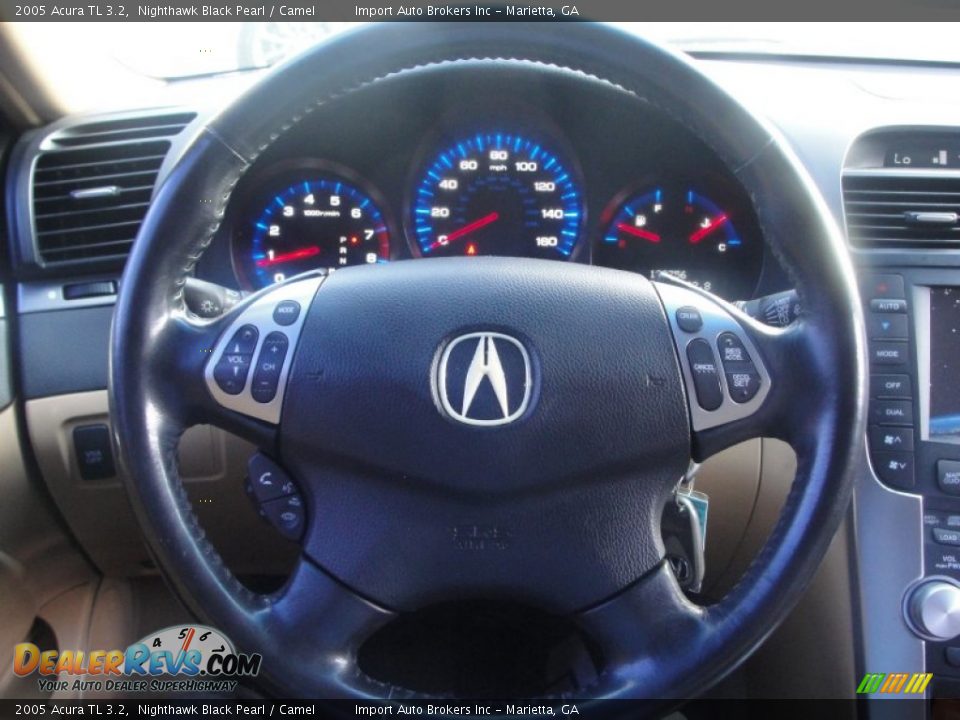 2005 Acura TL 3.2 Nighthawk Black Pearl / Camel Photo #14