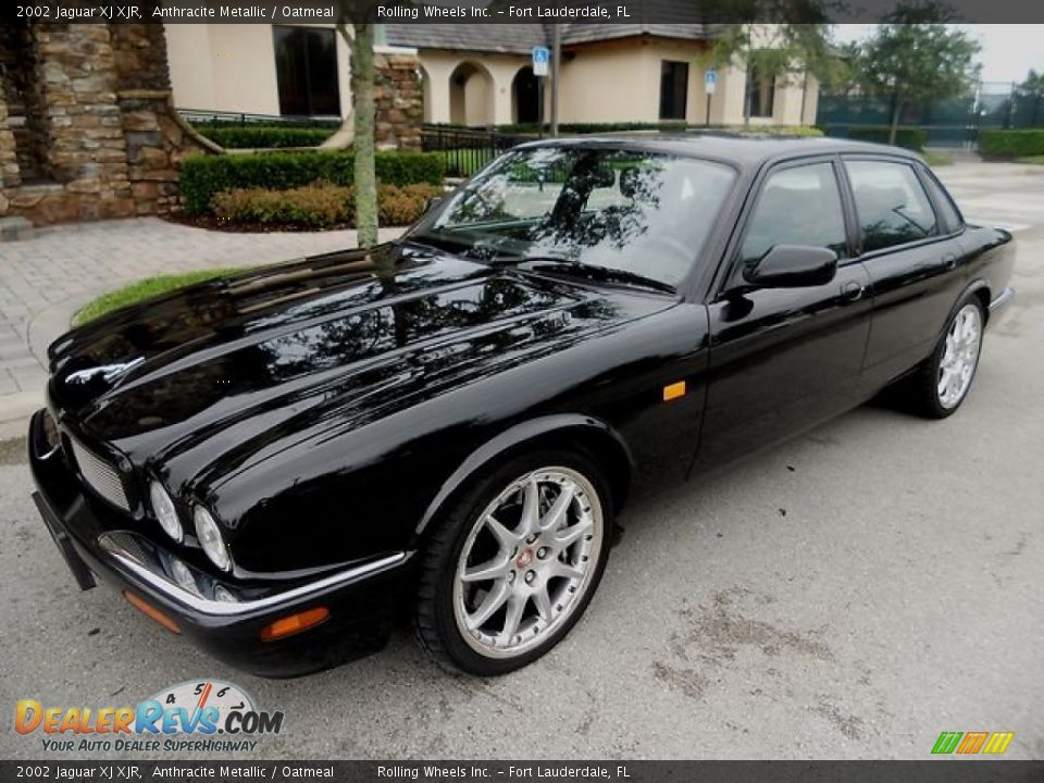 2002 Jaguar XJ XJR Anthracite Metallic / Oatmeal Photo #2