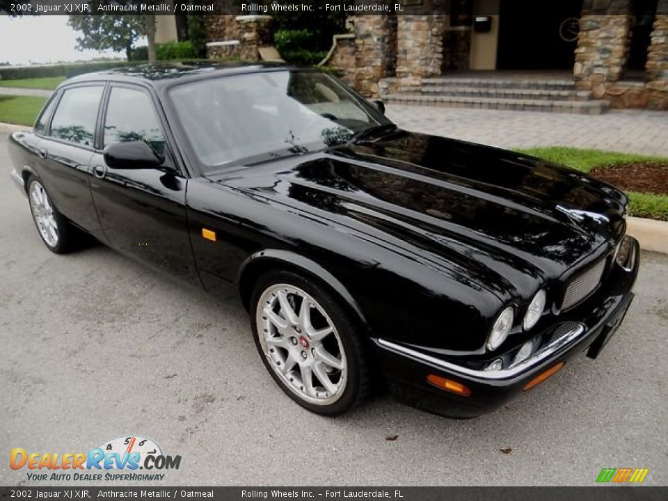2002 Jaguar XJ XJR Anthracite Metallic / Oatmeal Photo #7